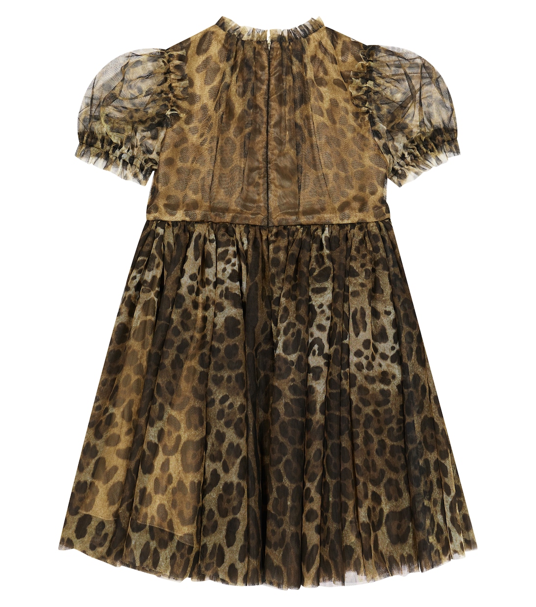 Leopard-print tulle dress | Dolce&Gabbana Kids