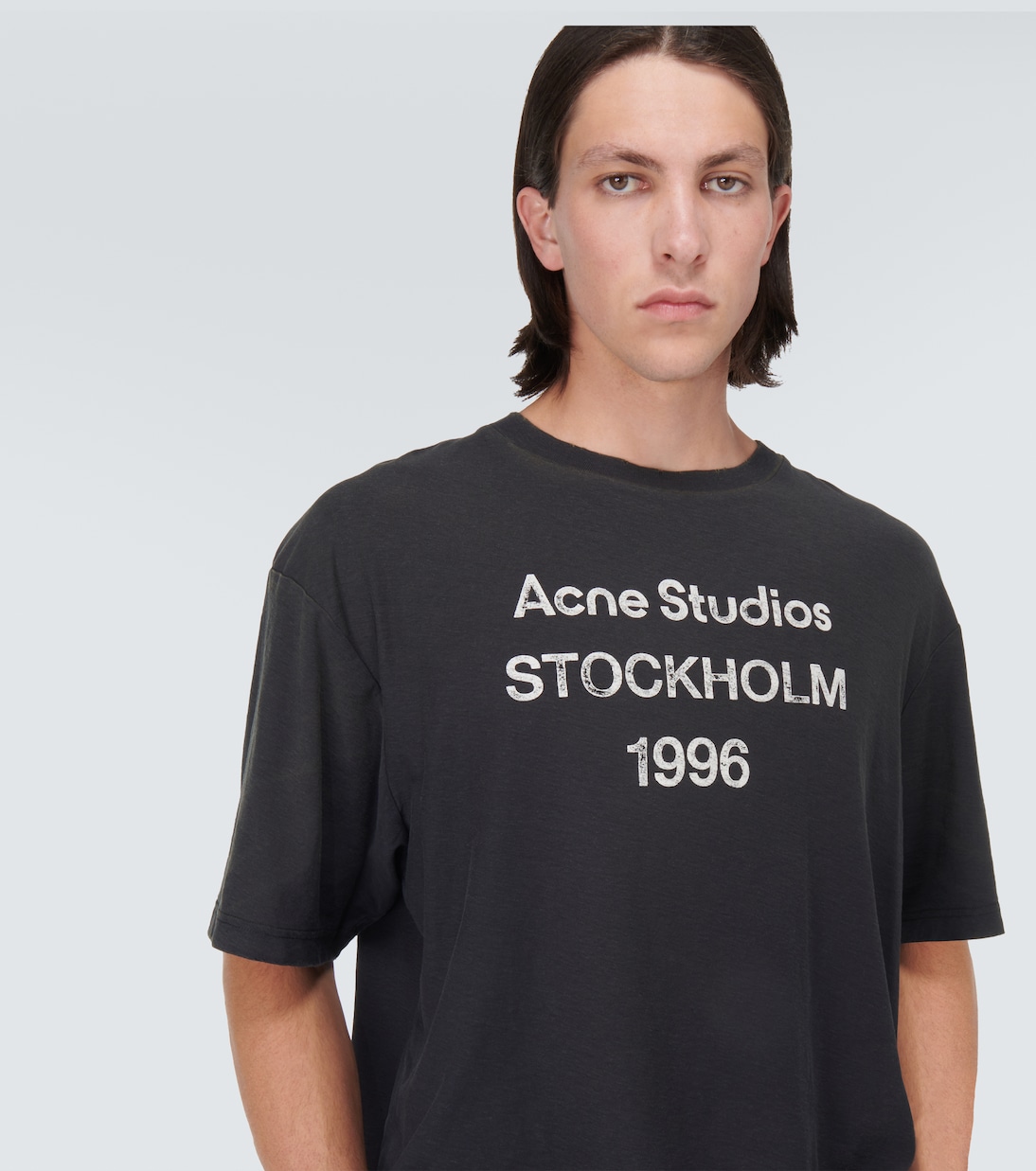 Camiseta en mezcla de algodón con logo | Acne Studios