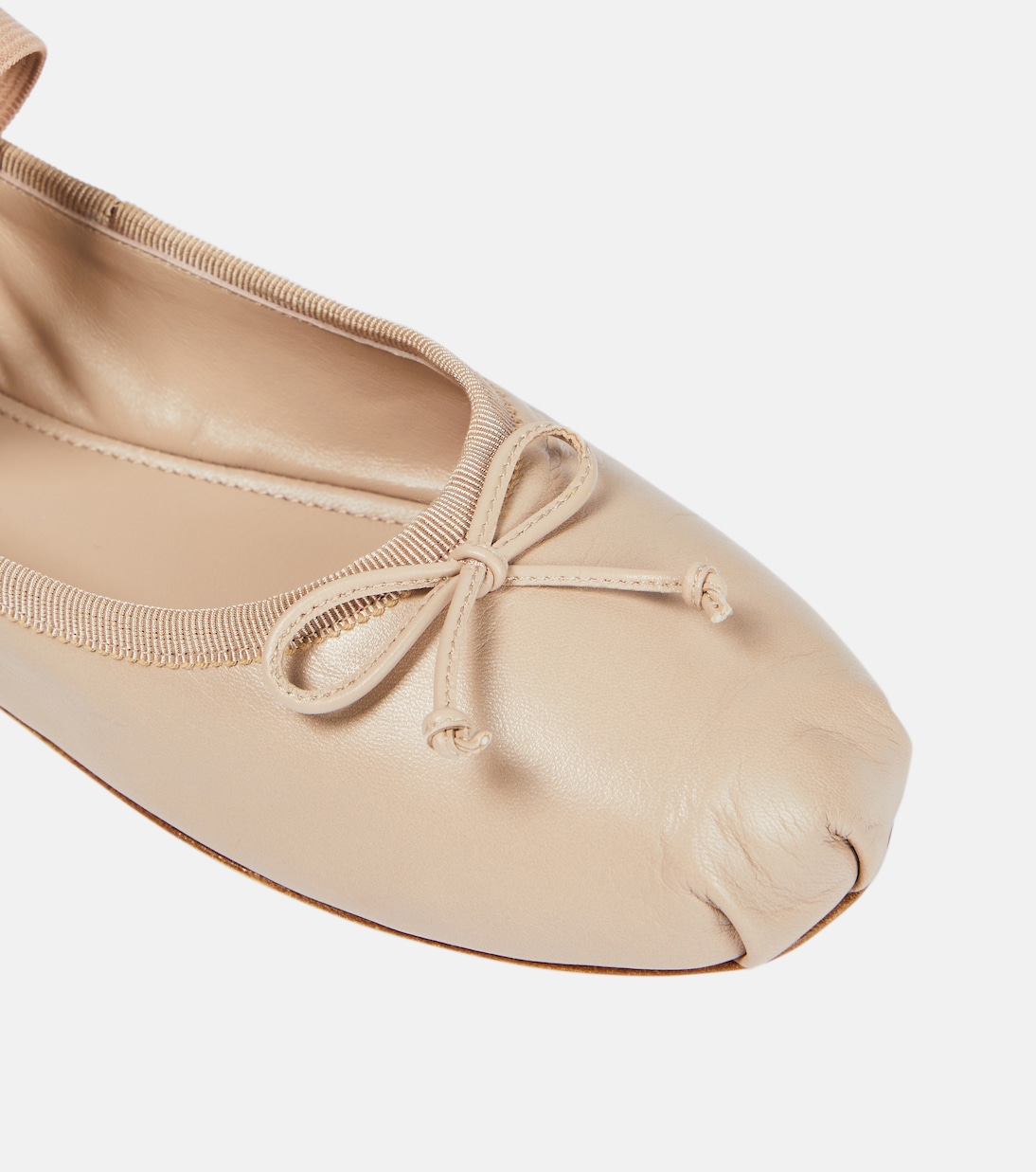 Ballerines en cuir à logo | Miu Miu