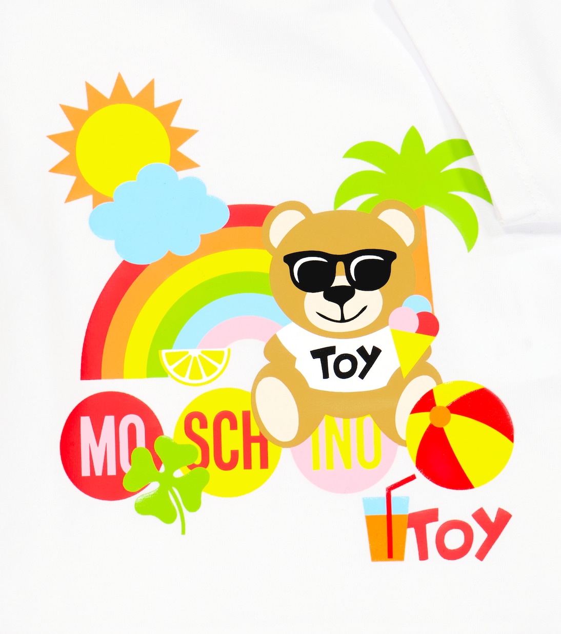 Baby - T-shirt in misto cotone con stampa | Moschino Kids