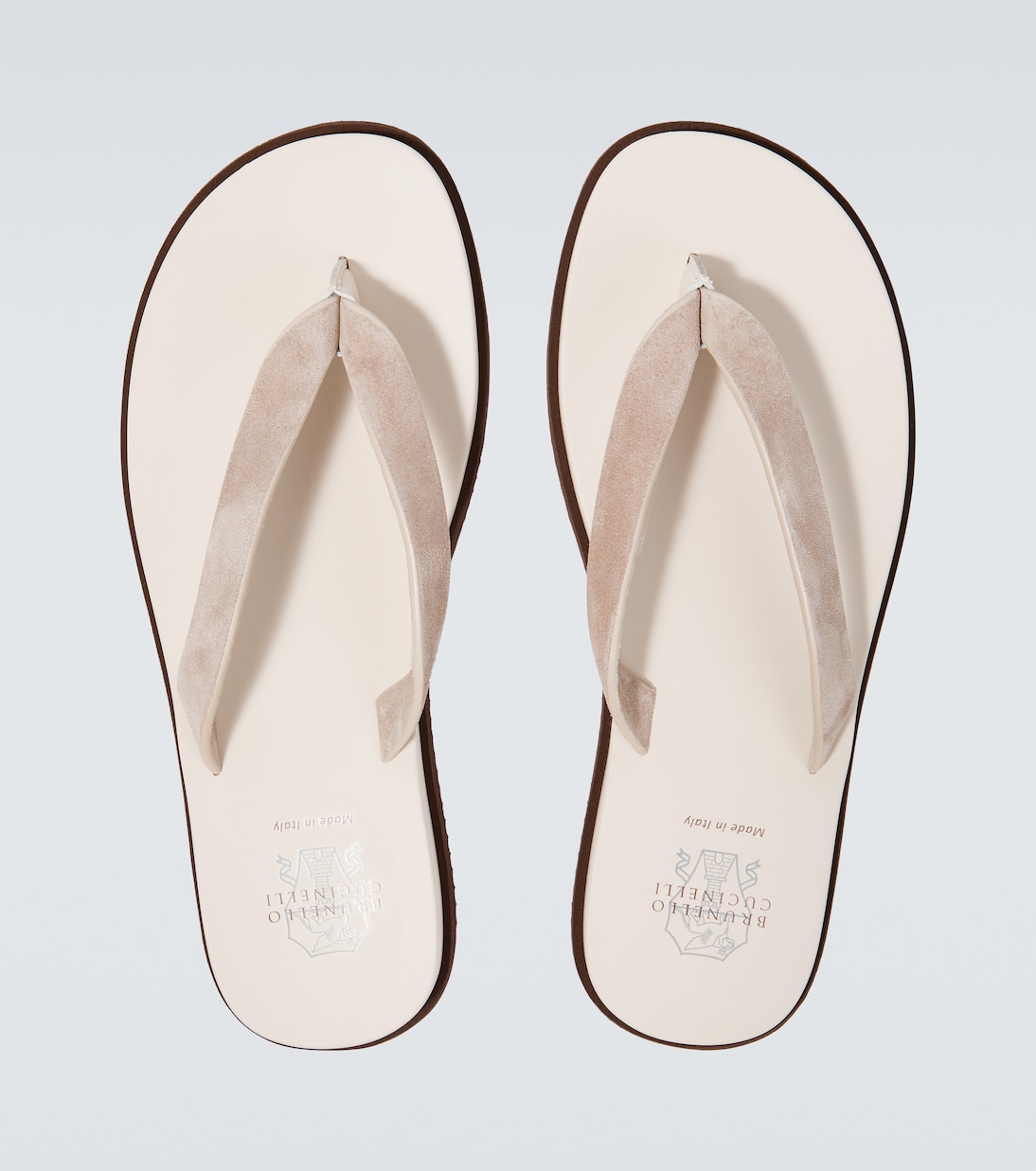 Suede thong sandals | Brunello Cucinelli