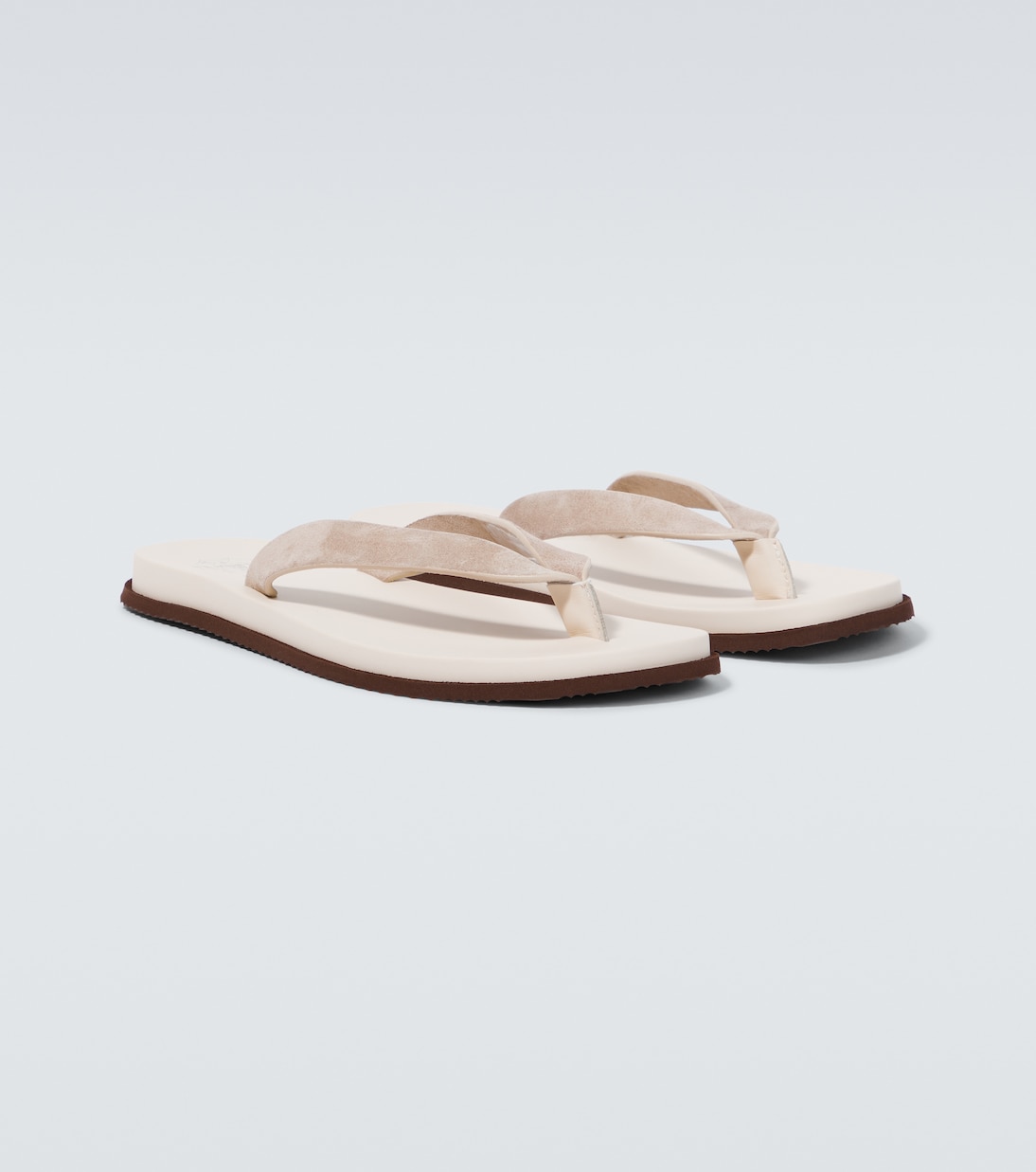 Suede thong sandals | Brunello Cucinelli