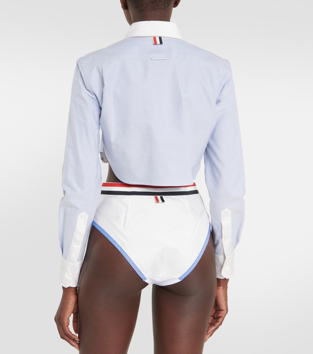 Culottes Oxford Stripe in cotone e seta | Thom Browne