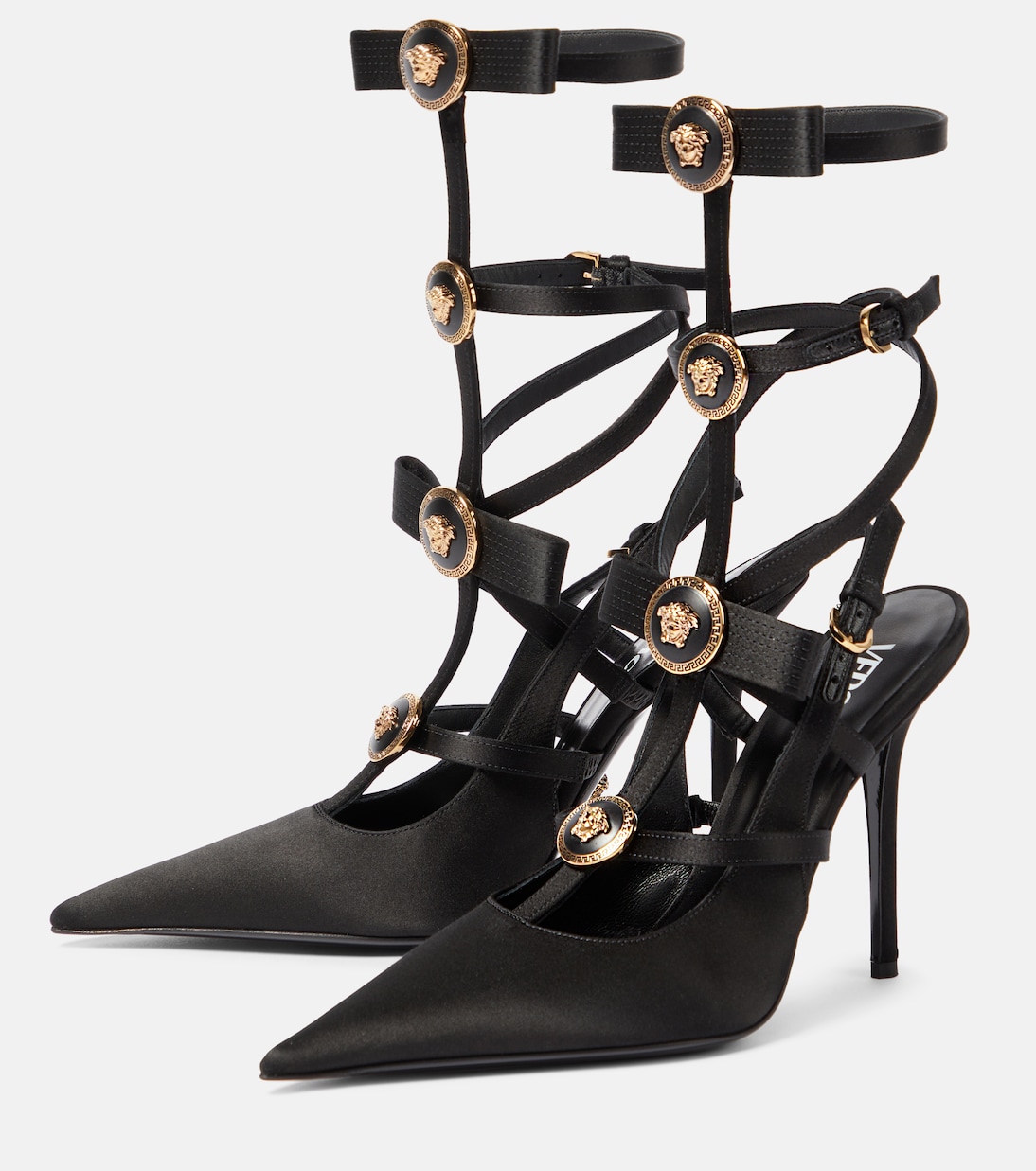 Verzierte Pumps Medusa aus Satin | Versace