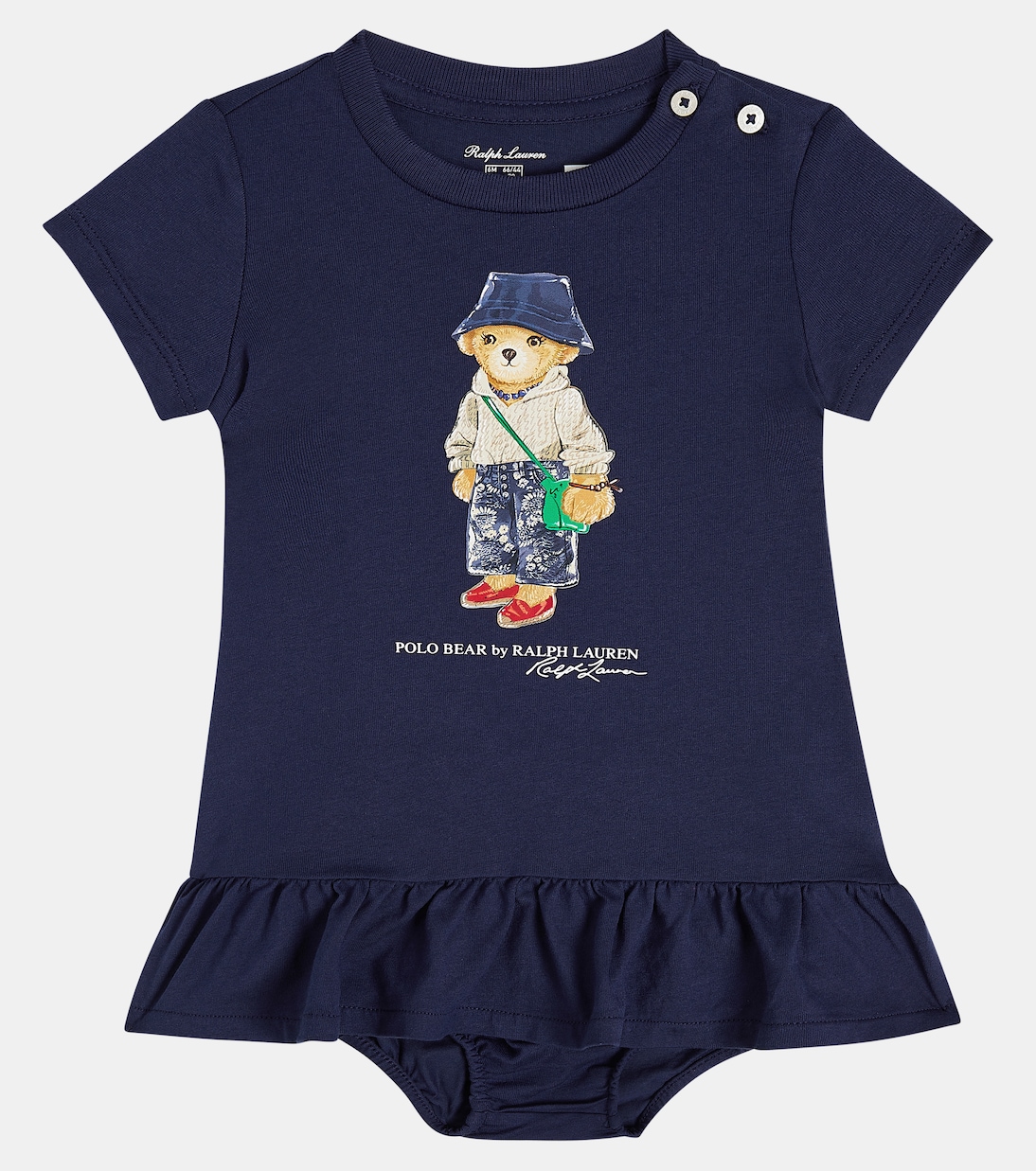 Baby Polo Bear cotton dress and bloomers set | Polo Ralph Lauren Kids