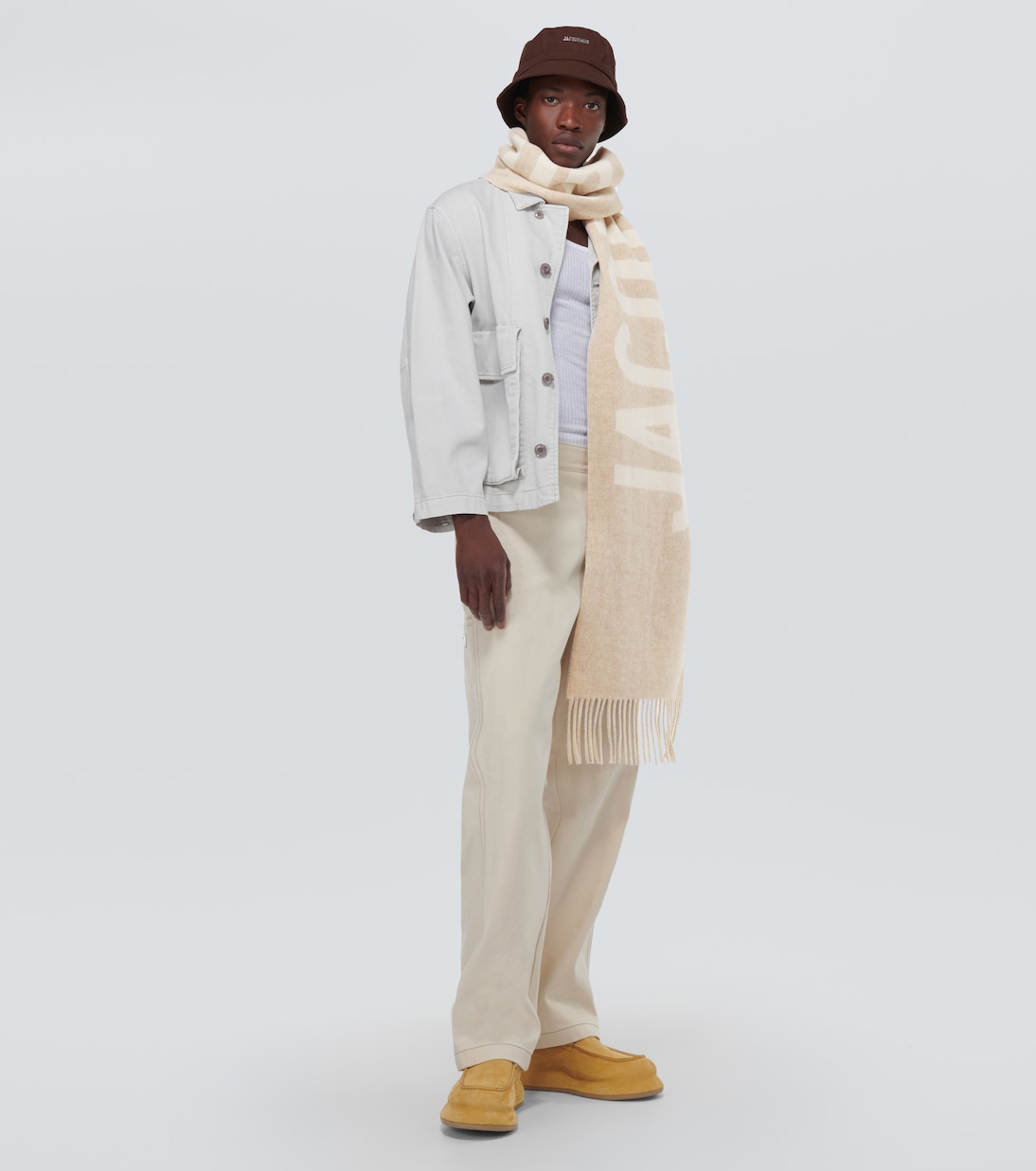 L'Écharpe  fringed virgin wool scarf | Jacquemus