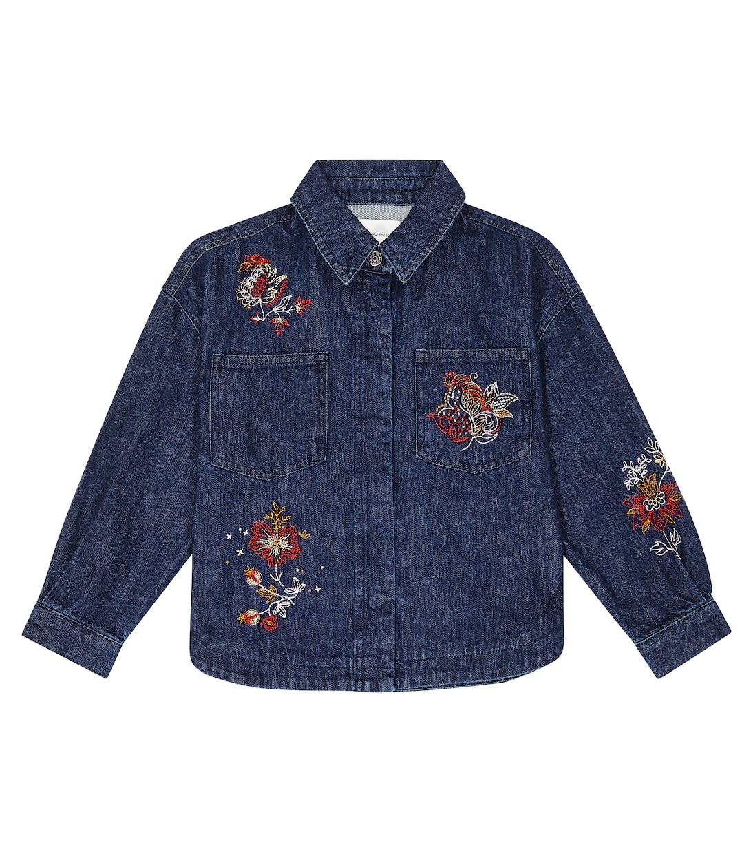 Bestickte Hemdjacke Florencia aus Denim | The New Society