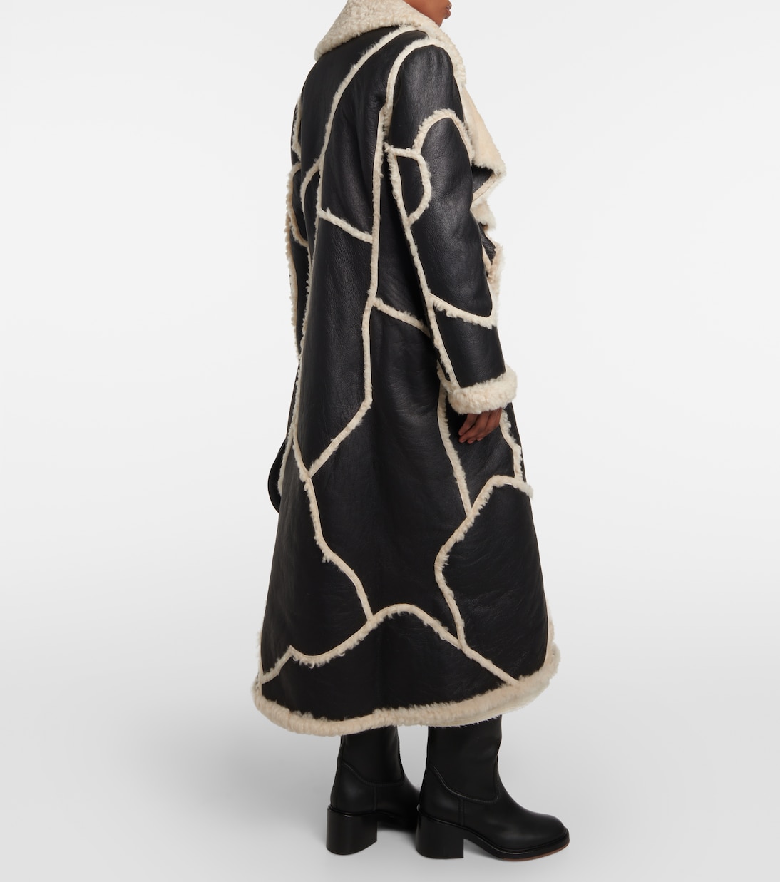 Mantel aus Shearling und Leder | Chloé