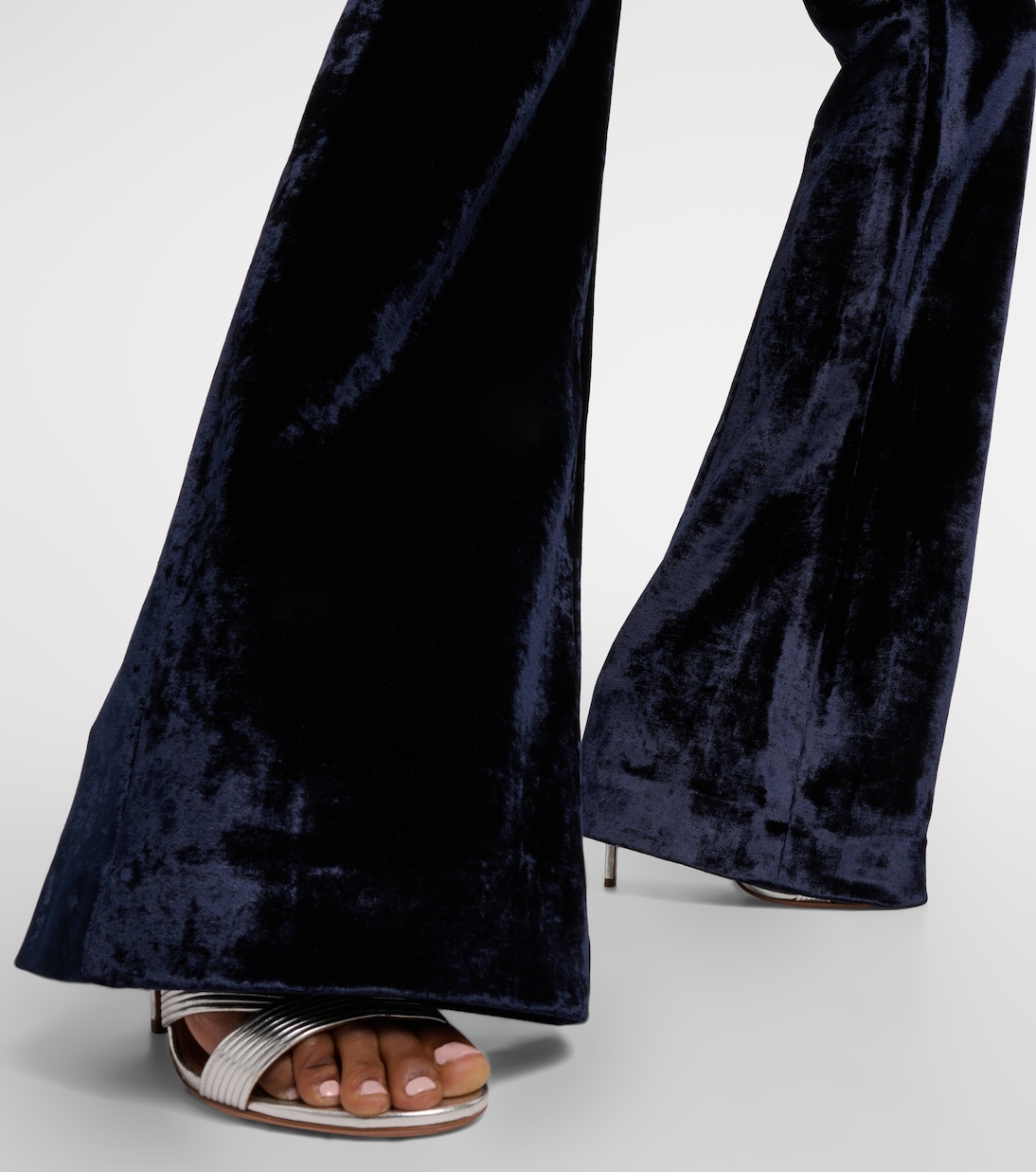 Pantaloni regular in velluto a vita alta | Galvan