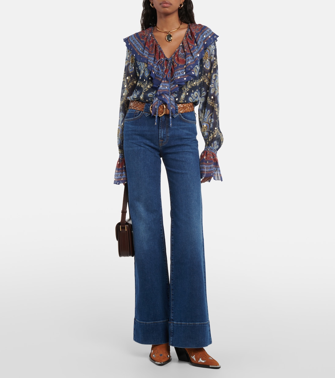 Western Modern Dojo high-rise flared jeans  | 7 For All Mankind