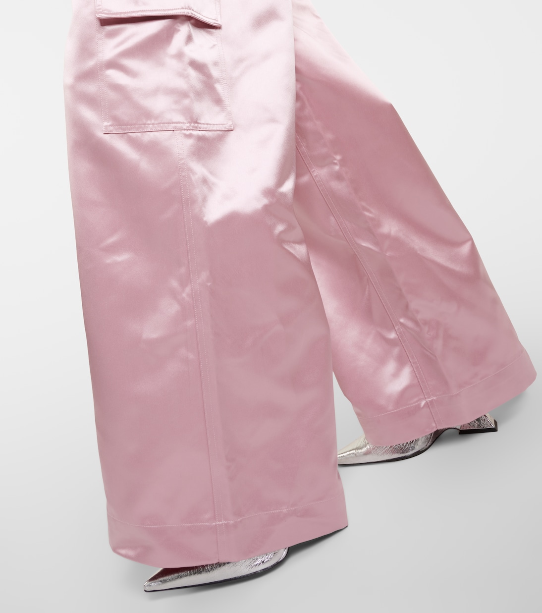 High-Rise-Hose Shay aus Satin | Staud