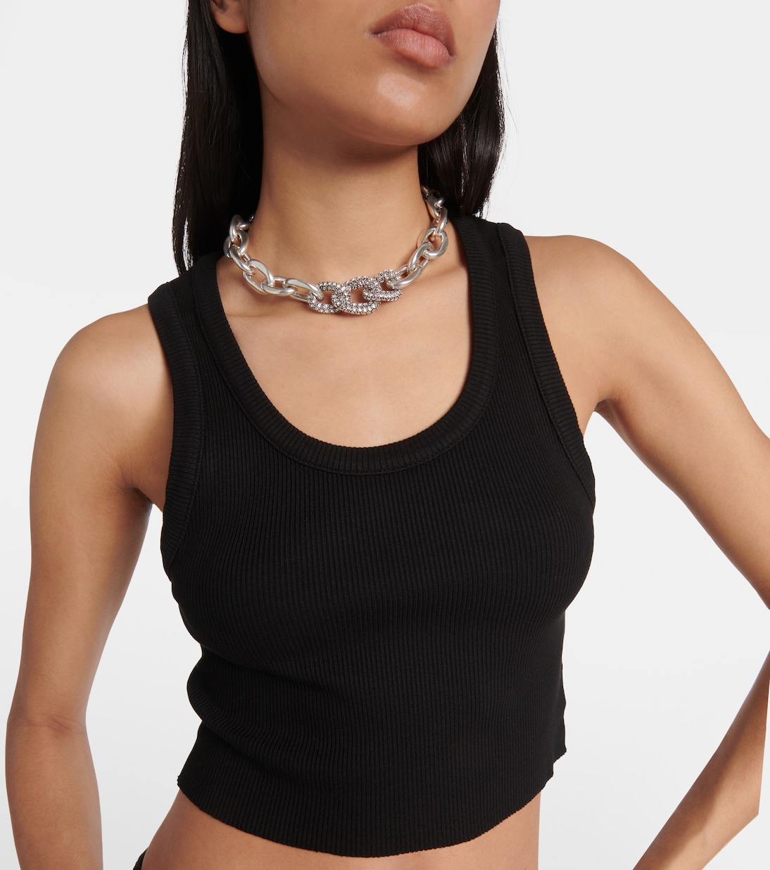 Ribbed-knit crop top  | Agolde