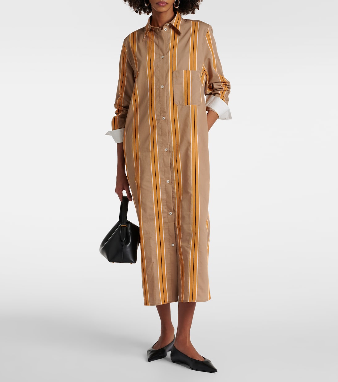 Abito chemisier in misto cotone jacquard | Toteme