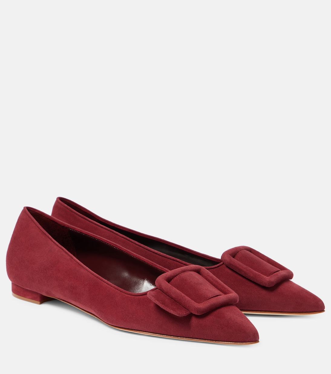 Maysalepumpflat suede ballet flats | Manolo Blahnik