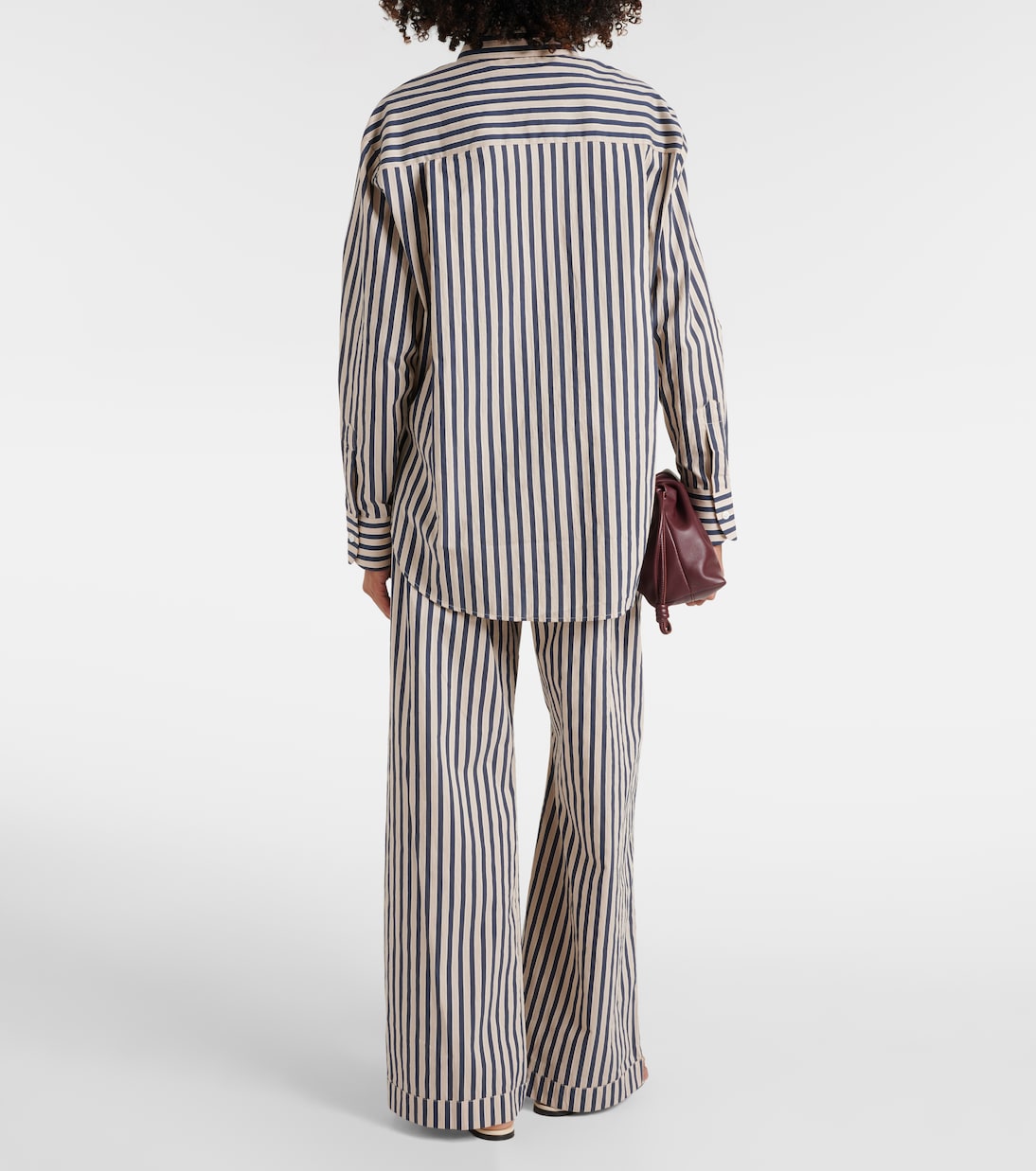 Camisa de mezcla de algodón a rayas | The Frankie Shop