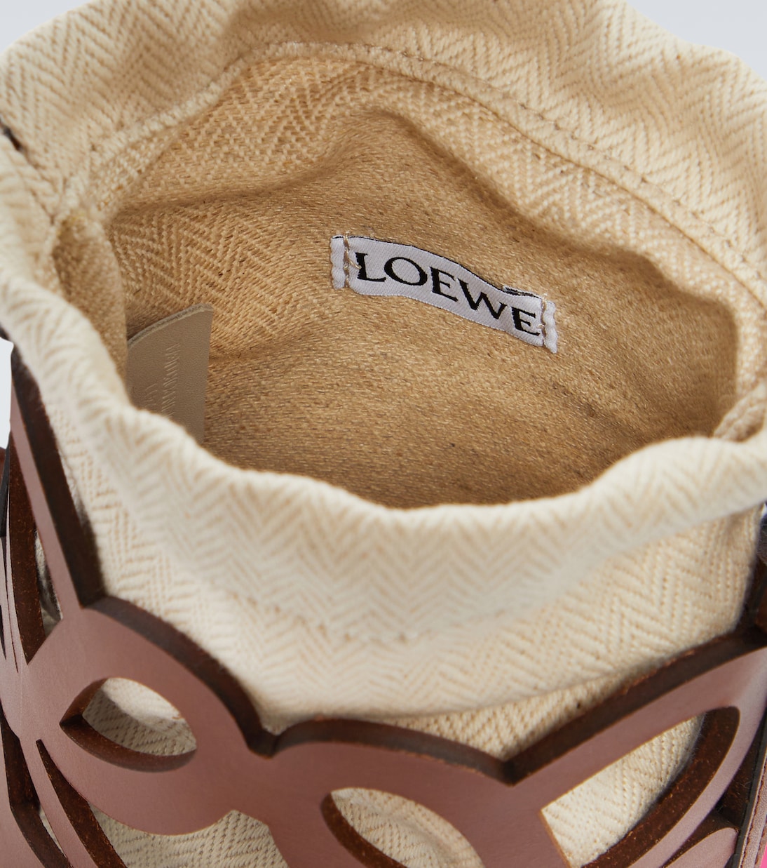 Secchiello Anagram in canvas con pelle | Loewe