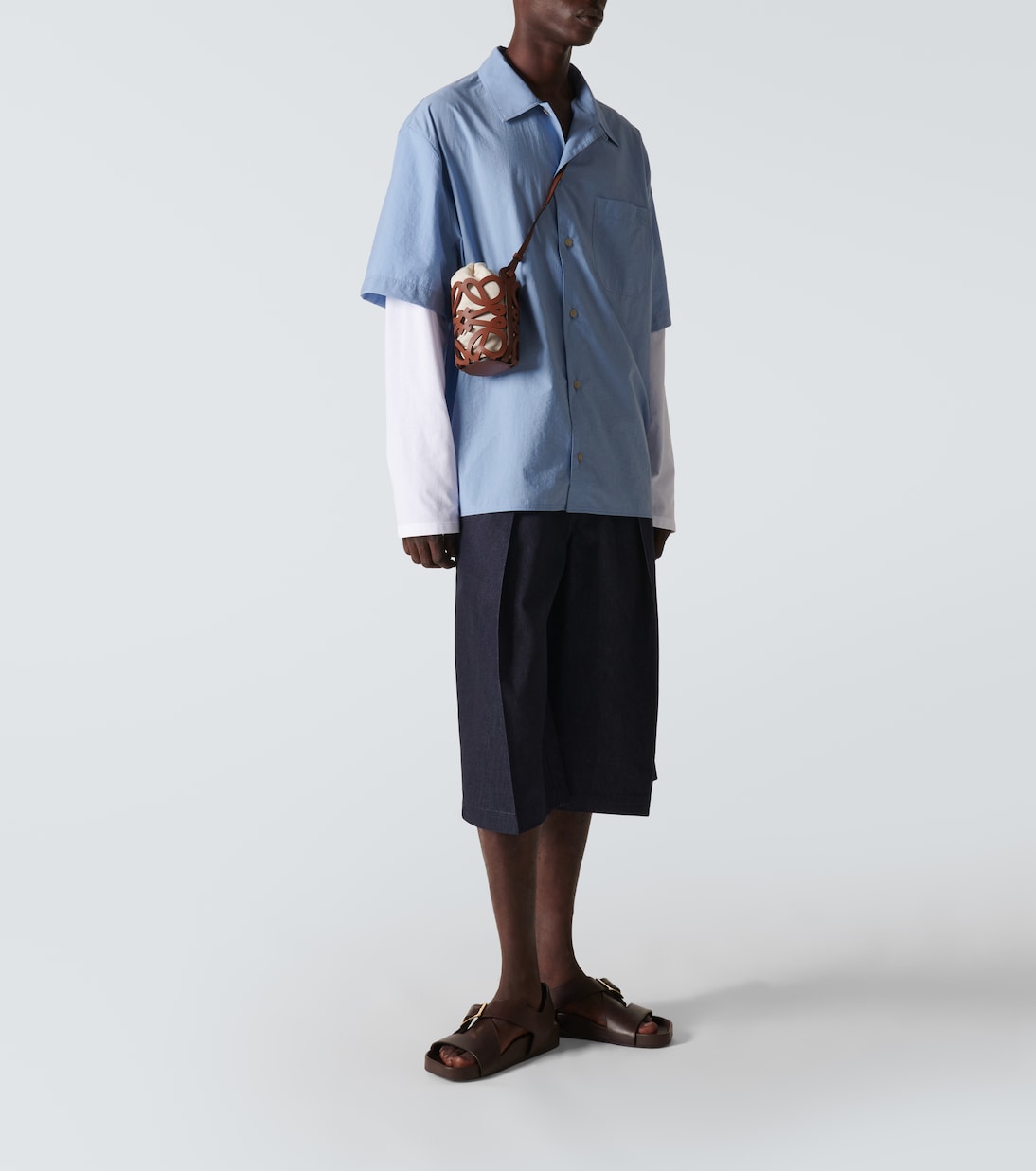 Secchiello Anagram in canvas con pelle | Loewe