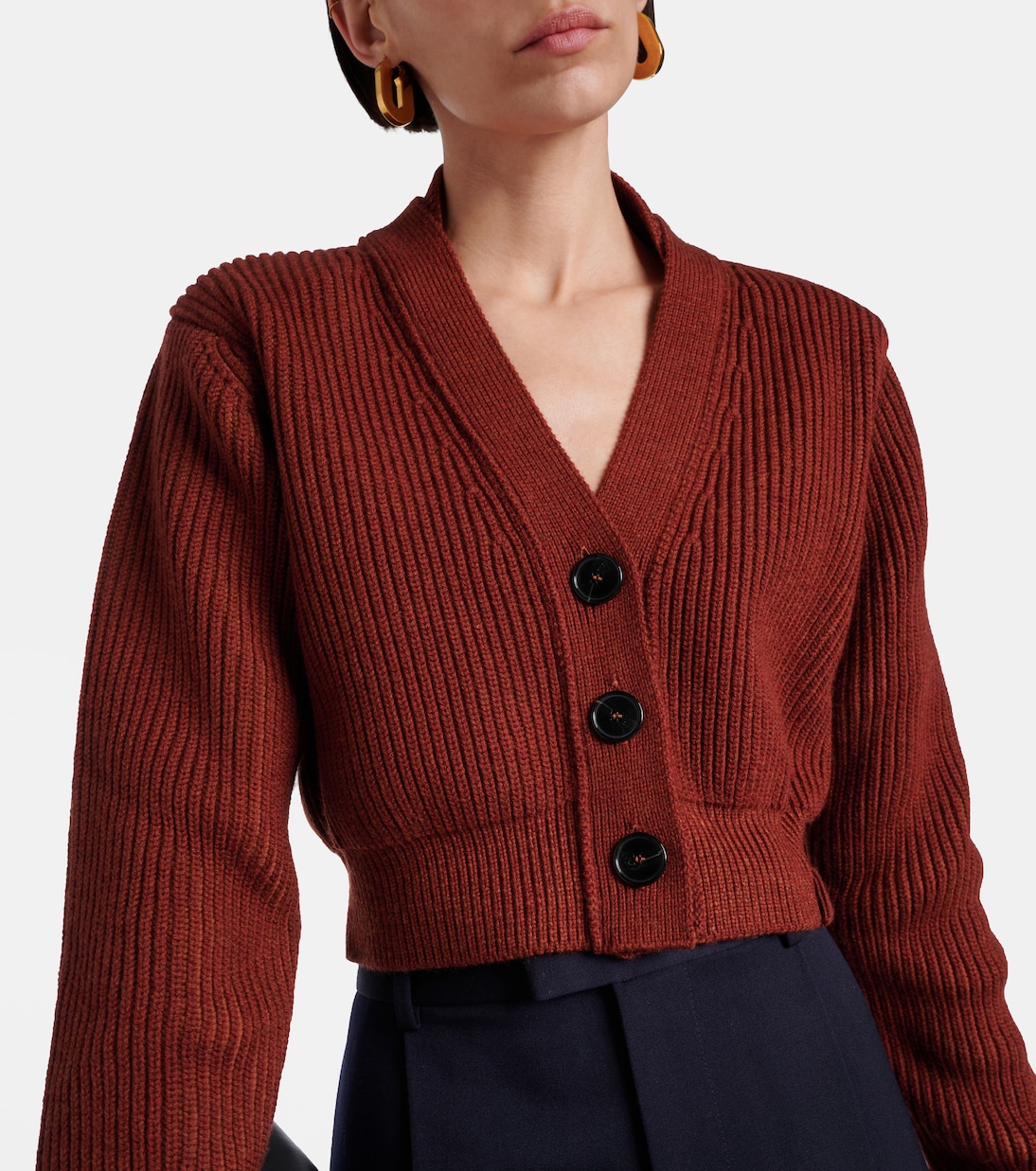 Cropped-Cardigan aus einem Wollgemisch | Victoria Beckham
