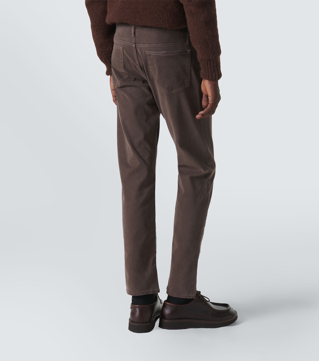 Pantalones ajustados de sarga de tiro medio | Frame