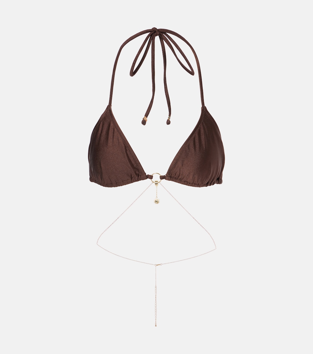 Top de bikini triangular con cadena | Bananhot