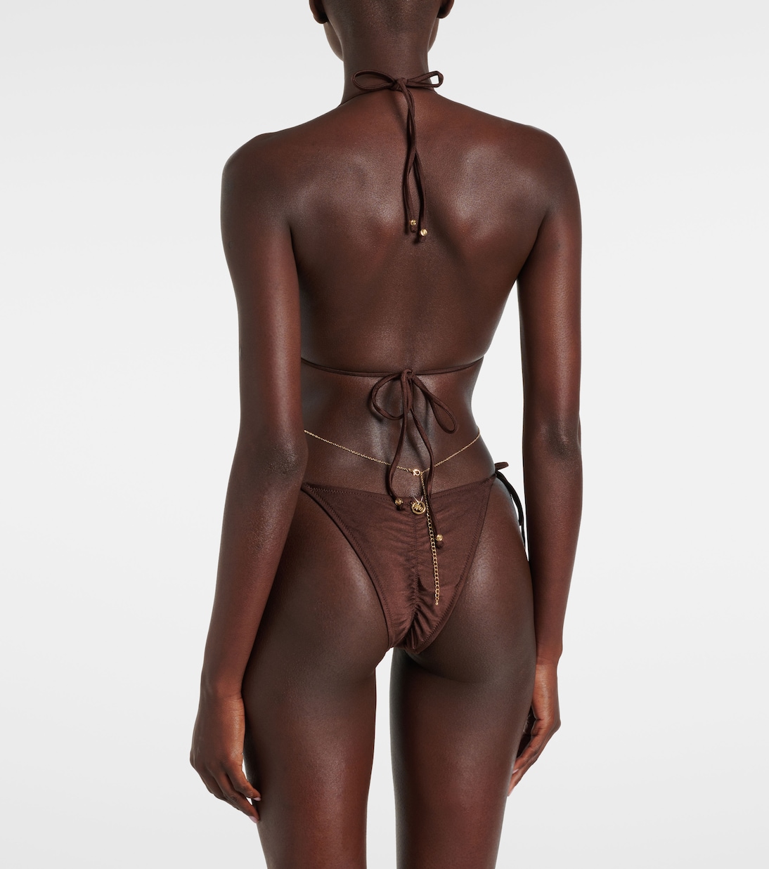 Top de bikini triangular con cadena | Bananhot