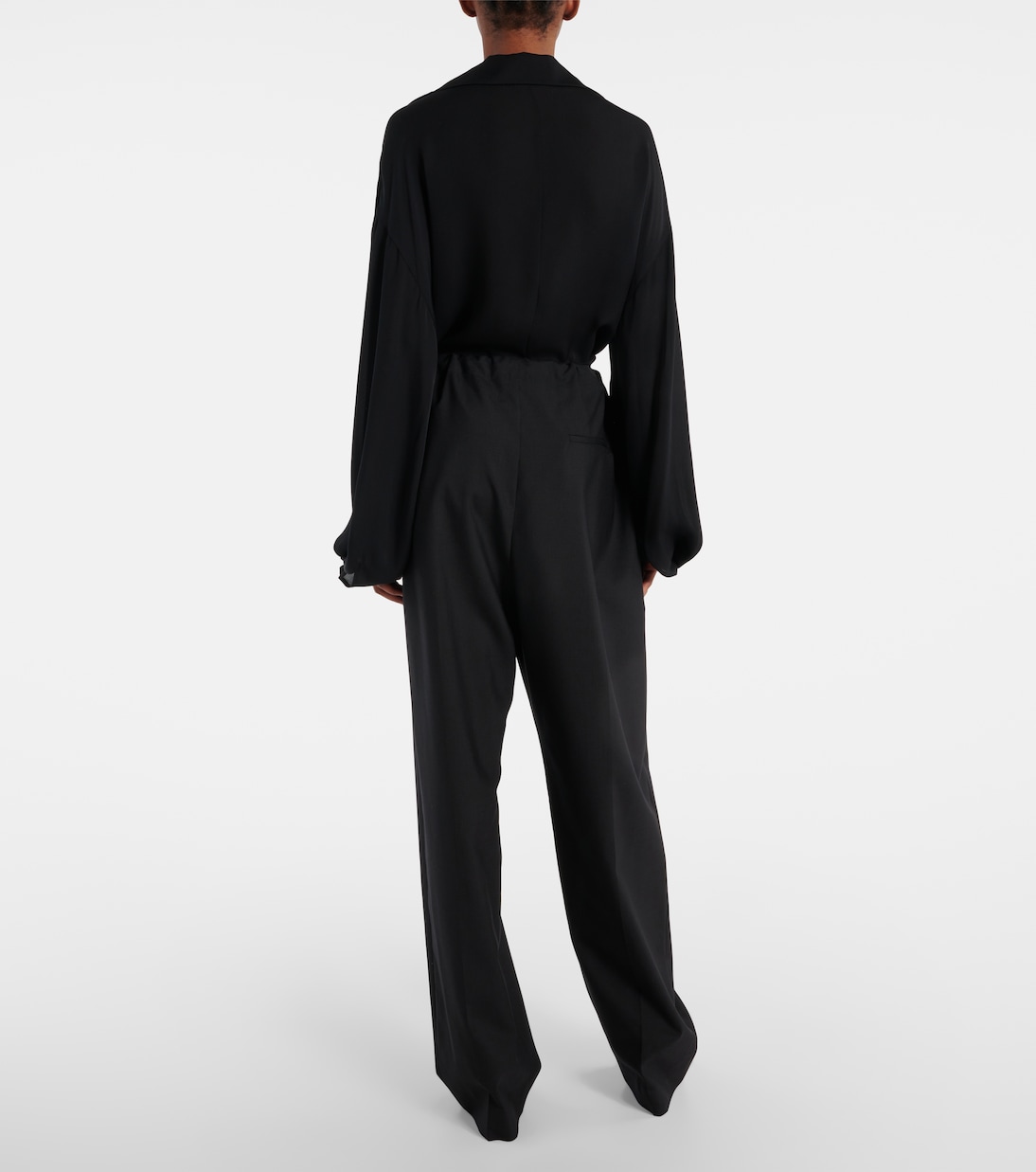 Pantaloni a gamba larga Trenton in lana | Khaite