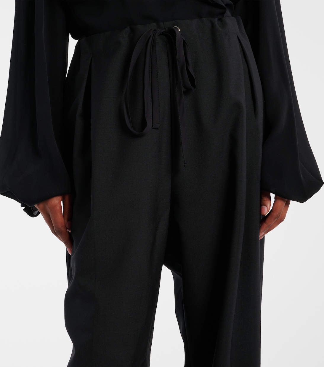 Pantaloni a gamba larga Trenton in lana | Khaite