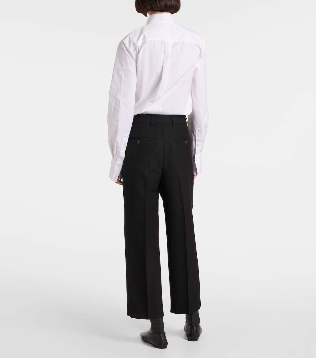Pantaloni regular in twill a vita alta | Toteme