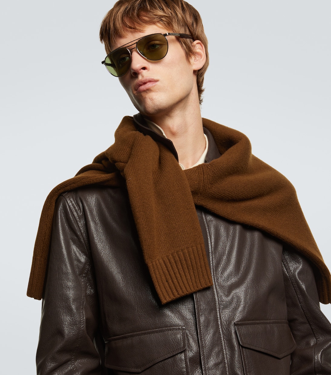 Gafas de sol de aviador Sartorial Sunset | Brunello Cucinelli