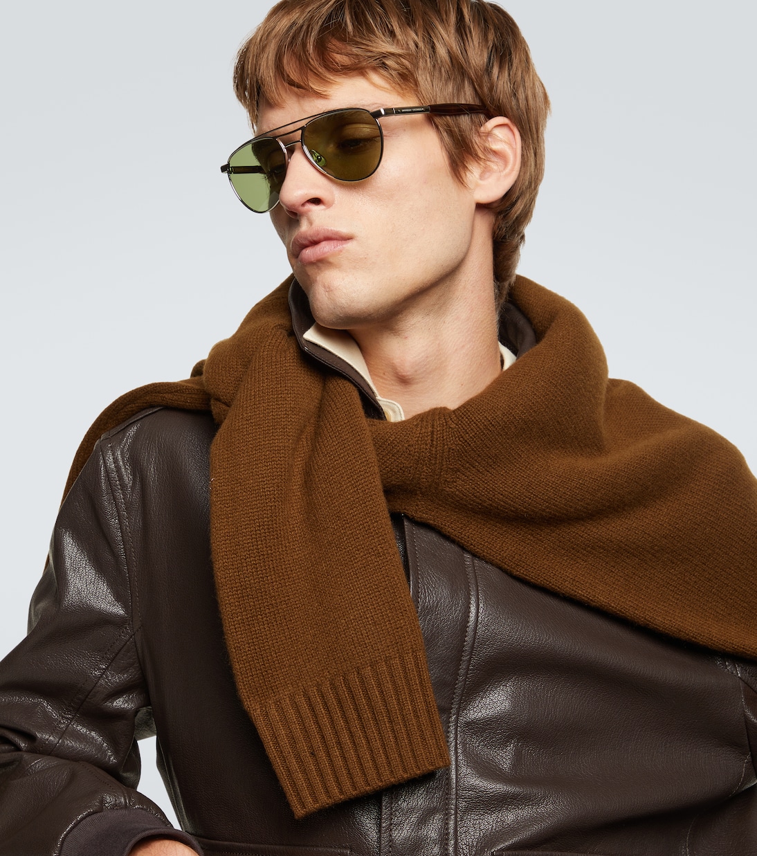 Gafas de sol de aviador Sartorial Sunset | Brunello Cucinelli