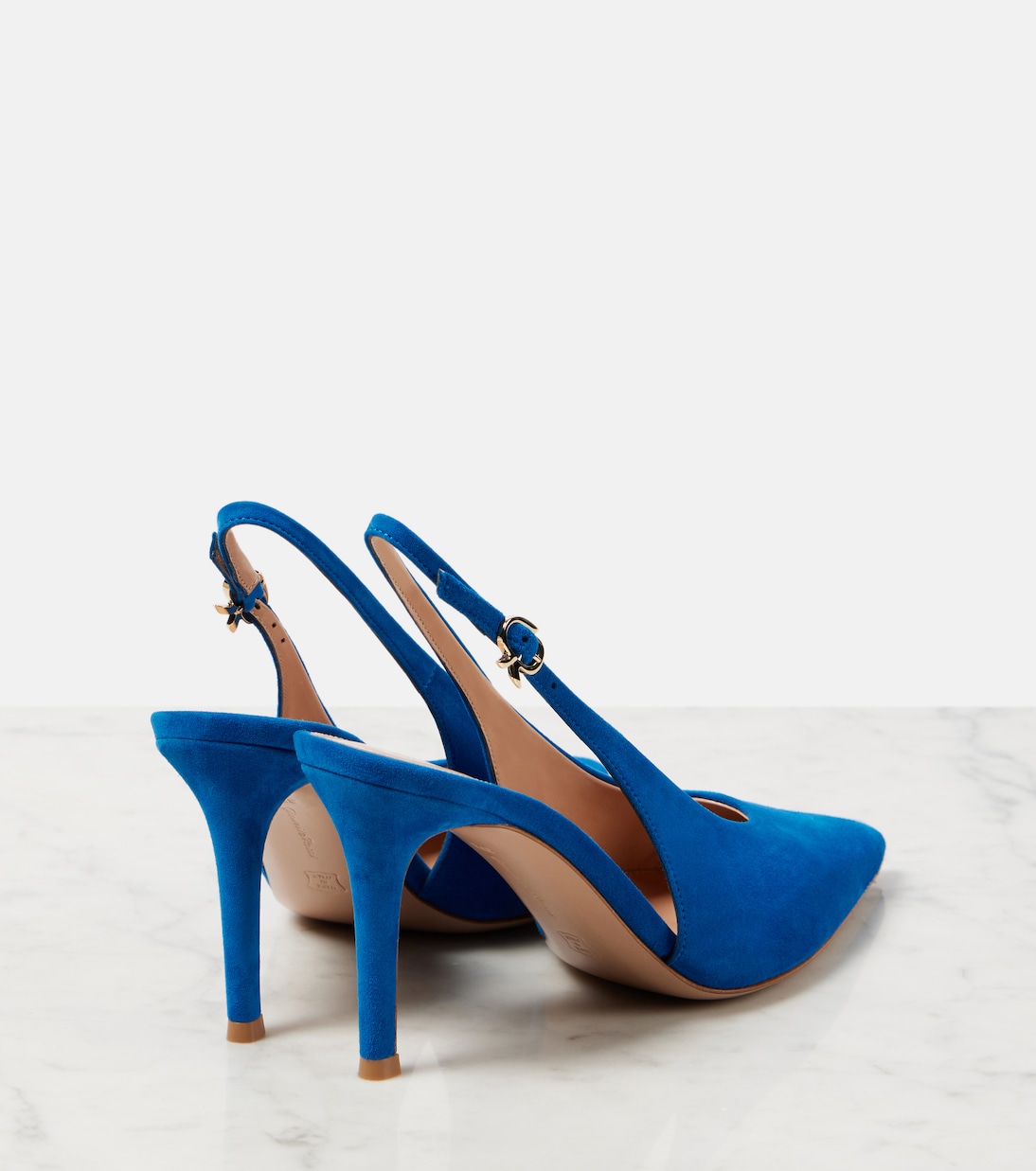 Escarpins slingback Robbie en daim | Gianvito Rossi