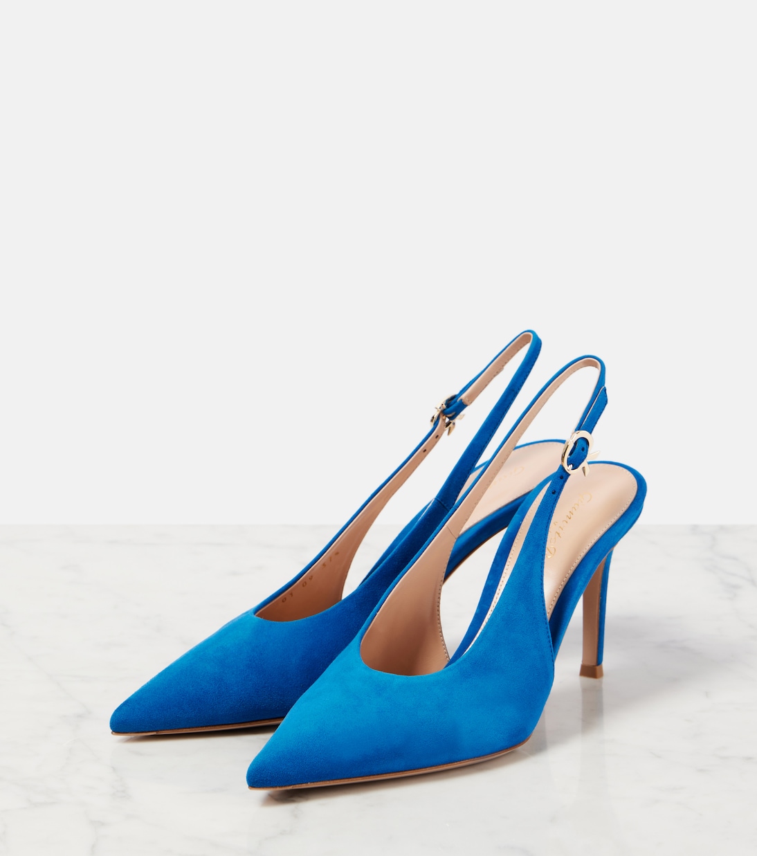 Escarpins slingback Robbie en daim | Gianvito Rossi