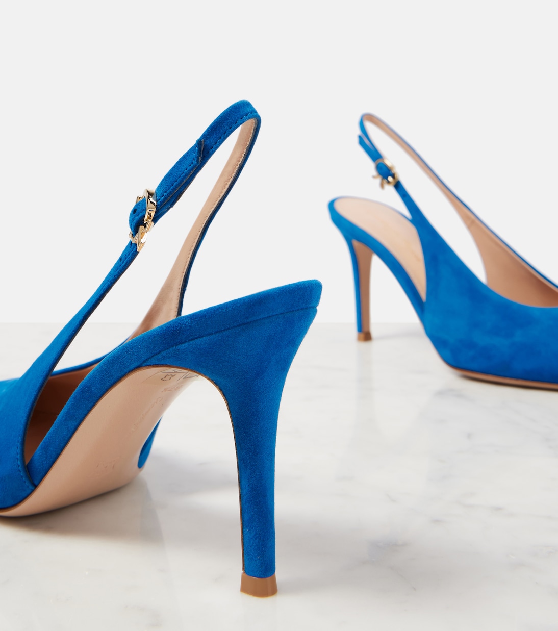 Escarpins slingback Robbie en daim | Gianvito Rossi