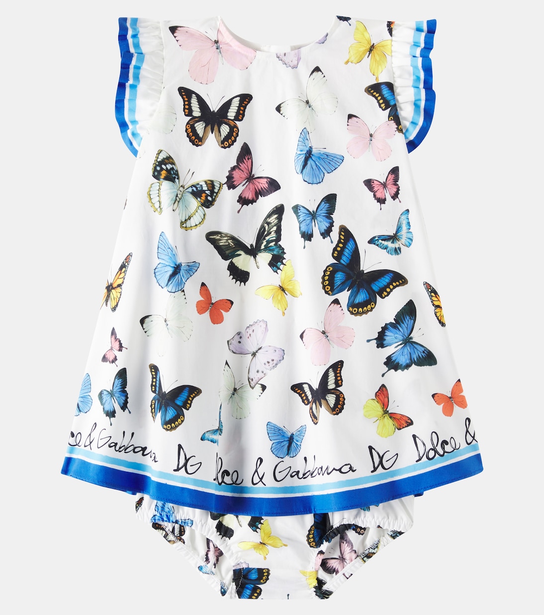 Baby - Set di abito e culottes in cotone | Dolce&Gabbana Kids