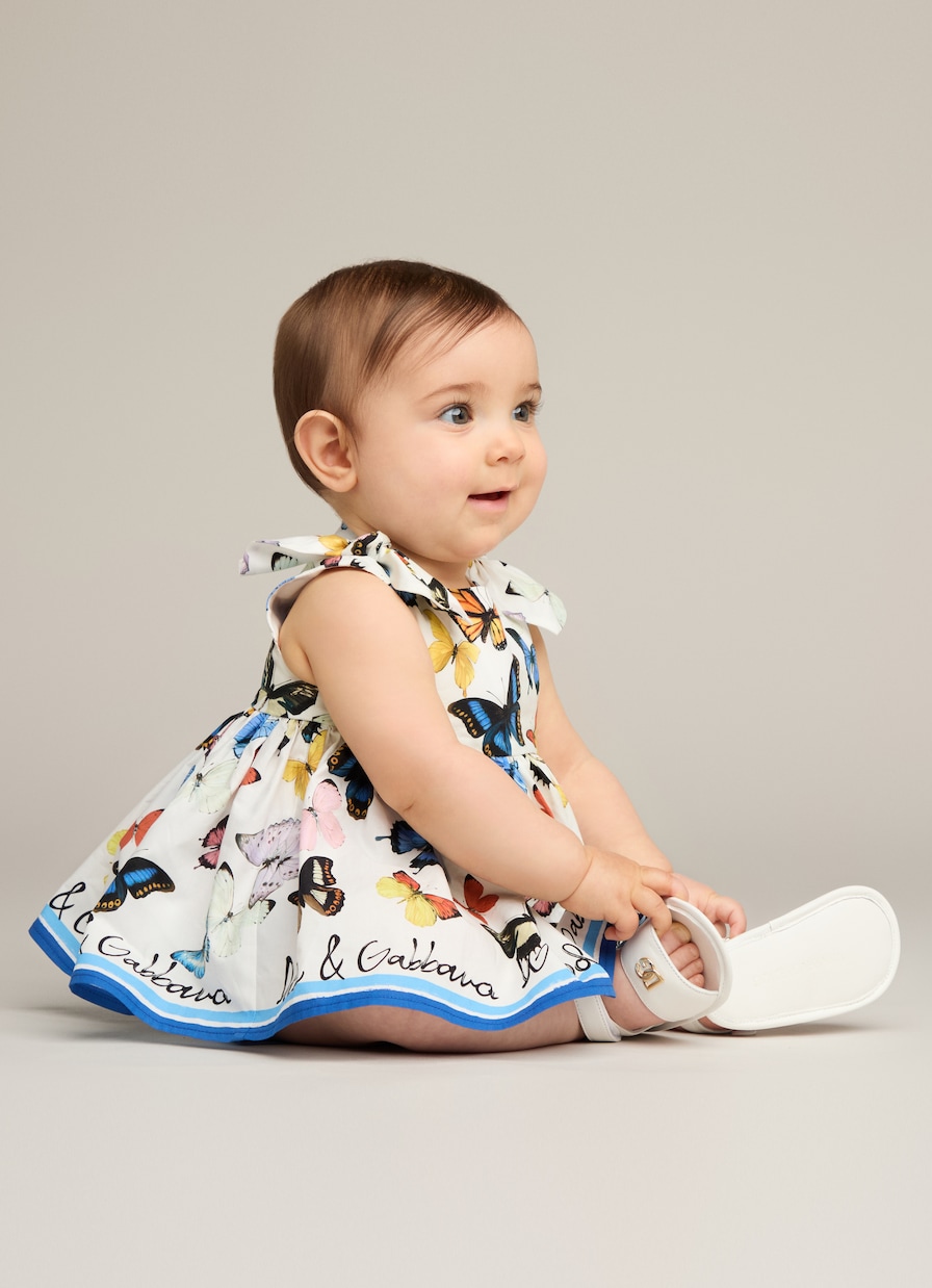 Baby - Set di abito e culottes in cotone | Dolce&Gabbana Kids