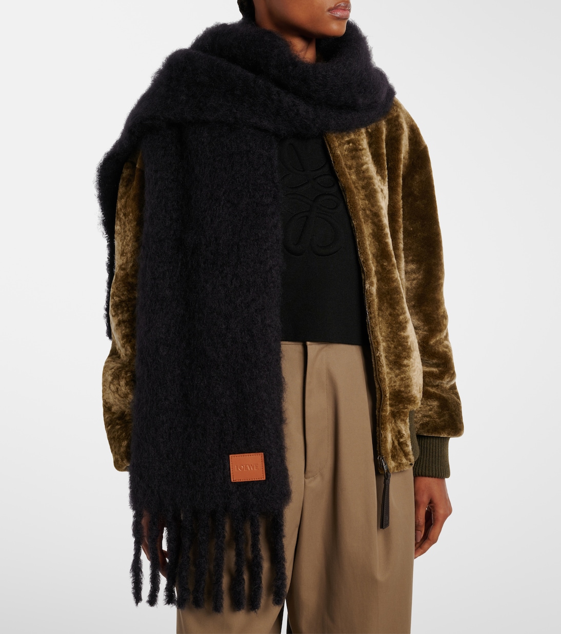Sciarpa Anagram in misto lana e mohair | Loewe