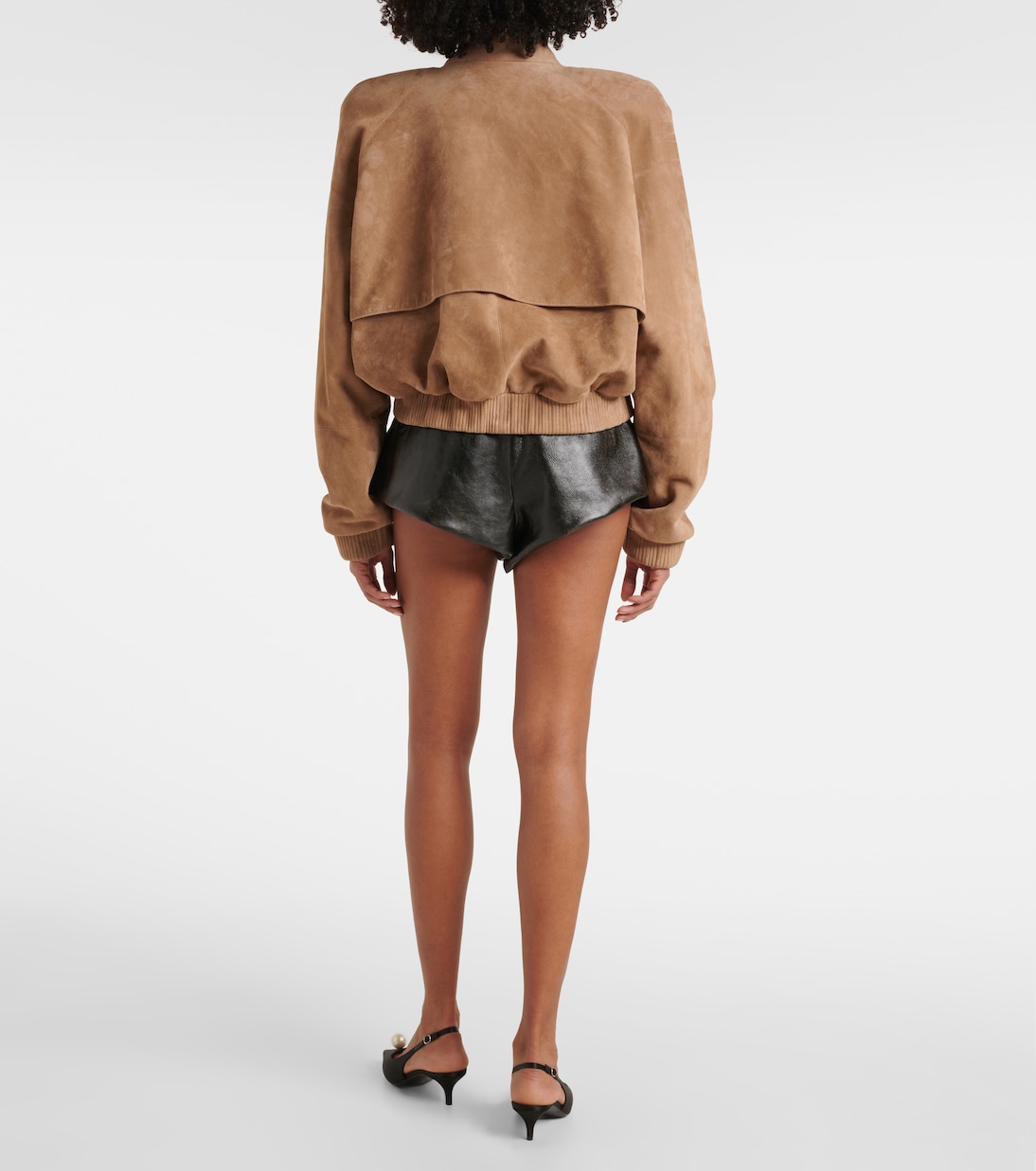 Veste bomber raccourcie en daim | Magda Butrym