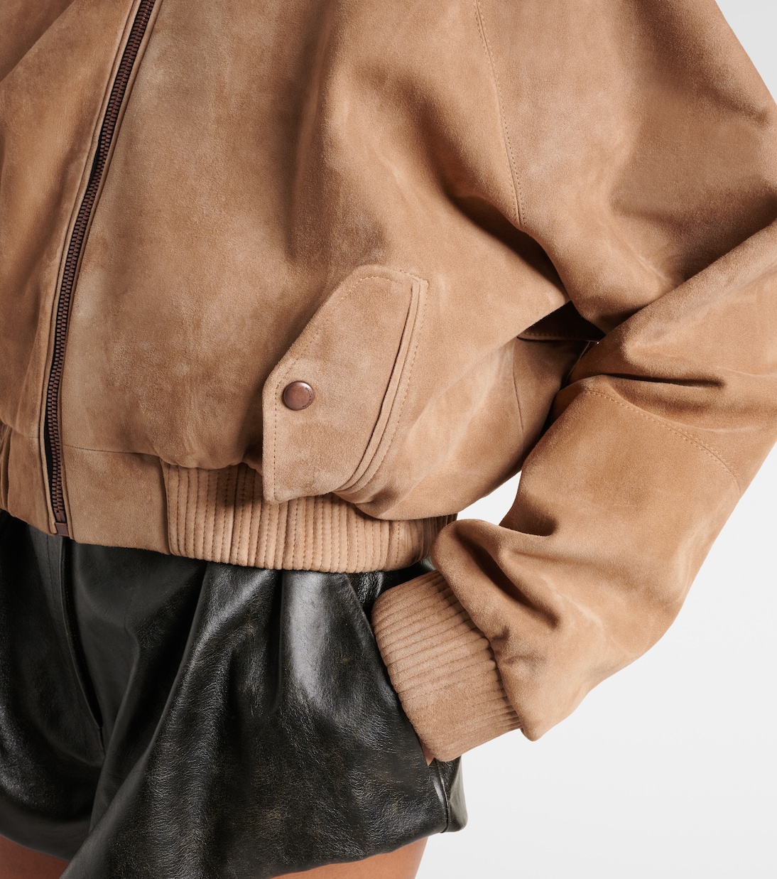 Veste bomber raccourcie en daim | Magda Butrym
