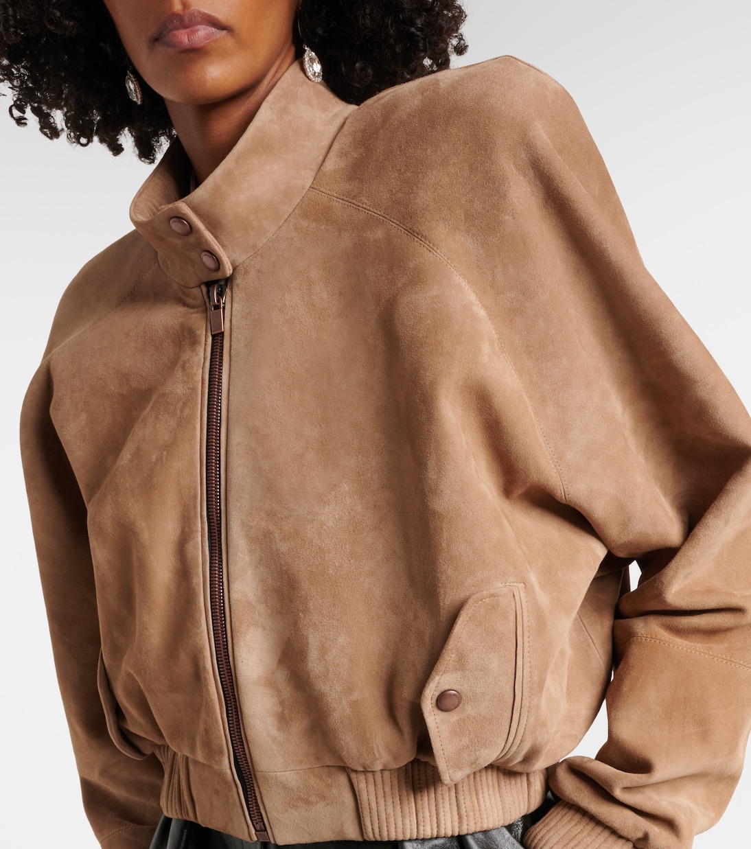 Veste bomber raccourcie en daim | Magda Butrym