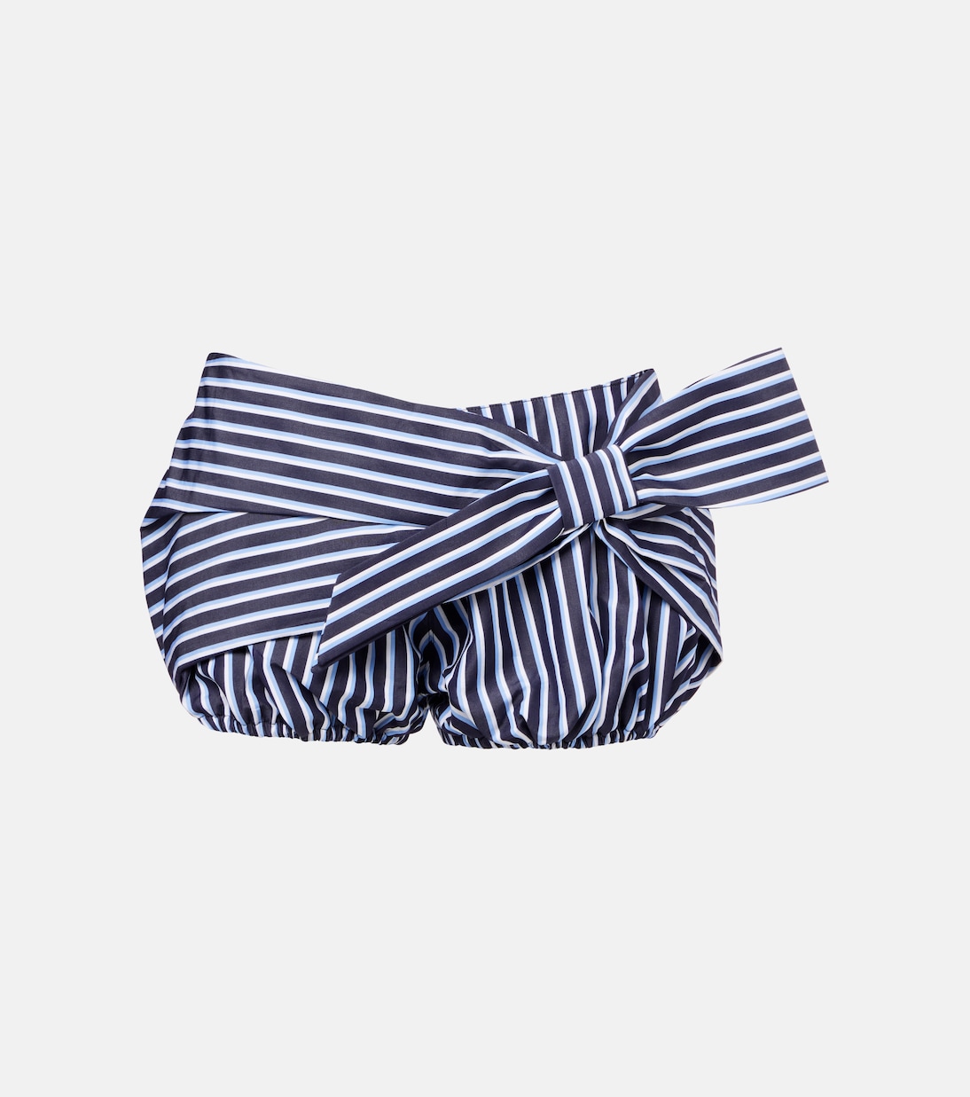 Shorts de algodón a rayas con lazo | Rabanne