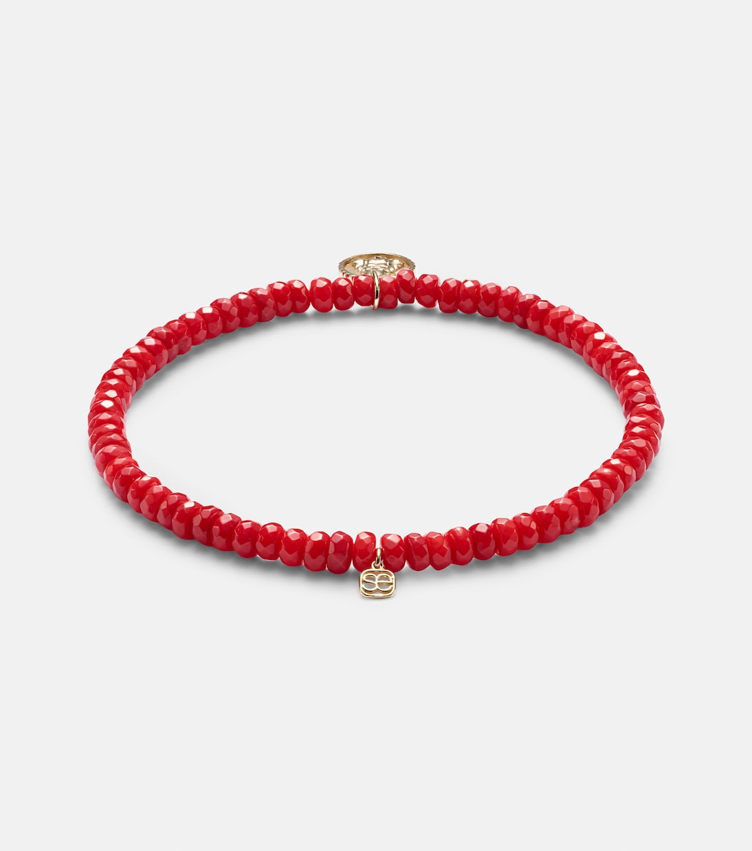 Bracciale in oro 14kt con perline, corallo e diamanti per giovani alla moda