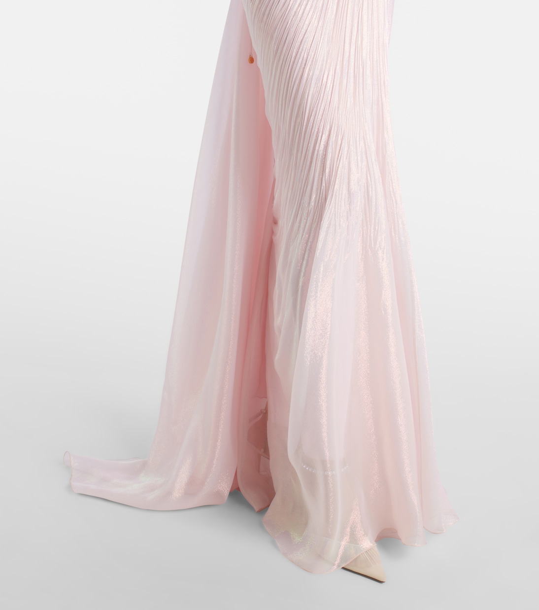 Meilien pleated silk-blend chiffon gown | Maria Lucia Hohan