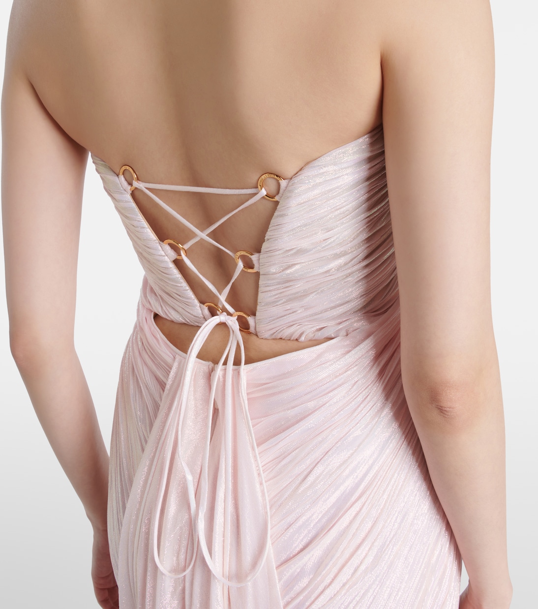 Meilien pleated silk-blend chiffon gown | Maria Lucia Hohan