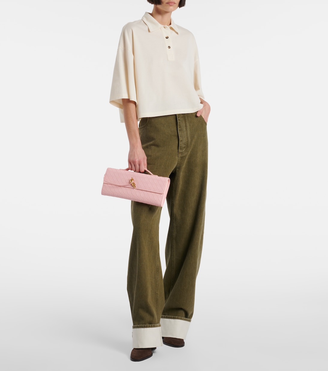 Polo raccourci en coton | Bottega Veneta