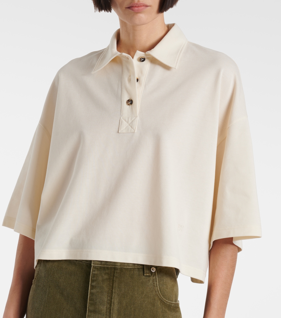 Polo raccourci en coton | Bottega Veneta
