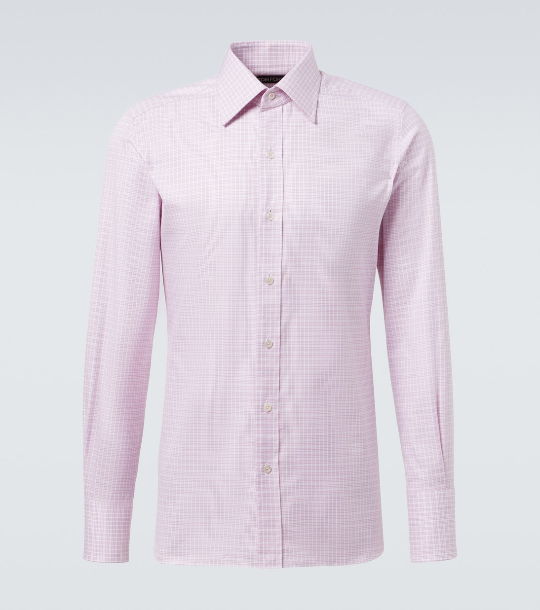 Camisa en popelín de algodón a cuadros | Tom Ford