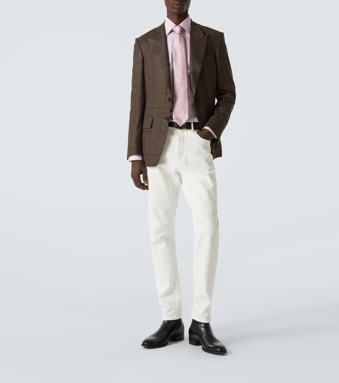 Camisa en popelín de algodón a cuadros | Tom Ford
