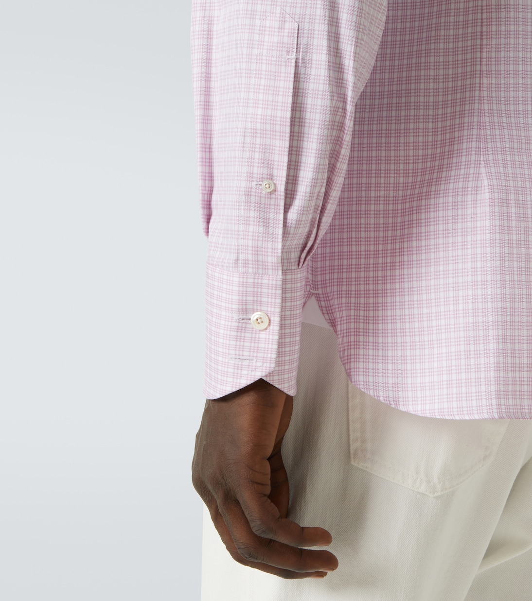 Camisa en popelín de algodón a cuadros | Tom Ford