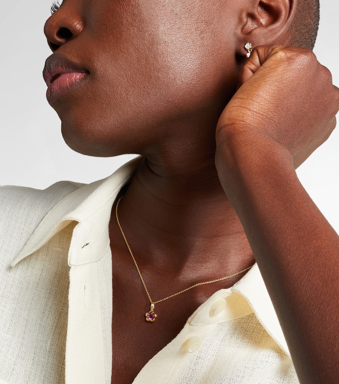 Collana Festival in oro 14kt con tormalina | Stone and Strand