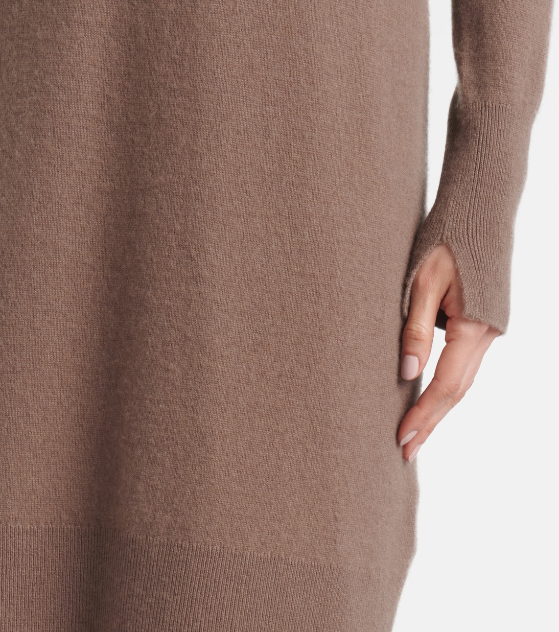 Cashmere turtleneck midi dress | Joseph